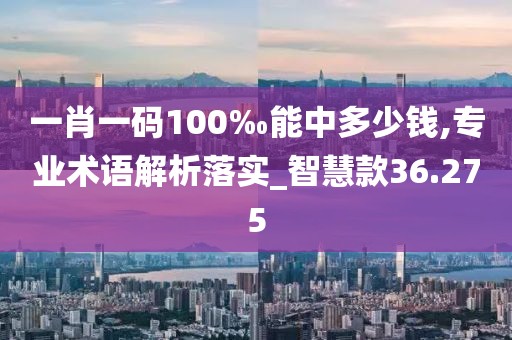一肖一码100‰能中多少钱,专业术语解析落实_智慧款36.275