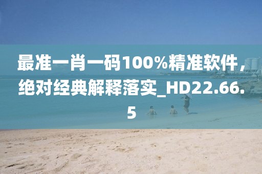 最准一肖一码100%精准软件，绝对经典解释落实_HD22.66.5