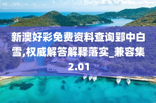新澳好彩免费资料查询郢中白雪,权威解答解释落实_兼容集2.01