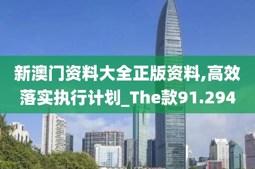 新澳门资料大全正版资料,高效落实执行计划_The款91.294