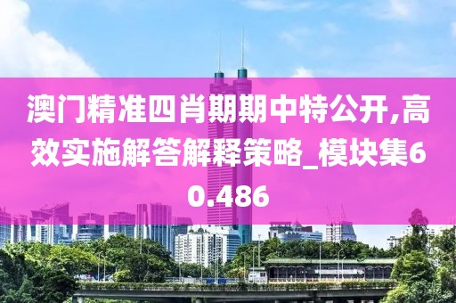 澳门精准四肖期期中特公开,高效实施解答解释策略_模块集60.486