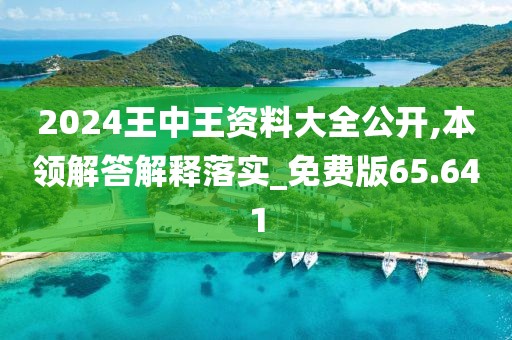 2024王中王资料大全公开,本领解答解释落实_免费版65.641