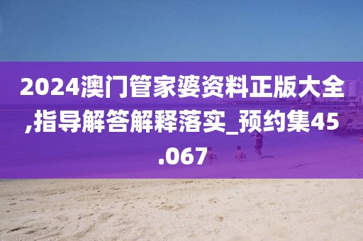 2024澳门管家婆资料正版大全,指导解答解释落实_预约集45.067