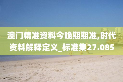 澳门精准资料今晚期期准,时代资料解释定义_标准集27.085