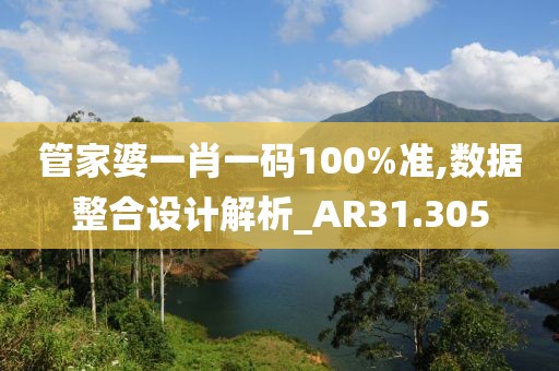 管家婆一肖一码100%准,数据整合设计解析_AR31.305