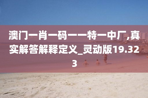 澳门一肖一码一一特一中厂,真实解答解释定义_灵动版19.323