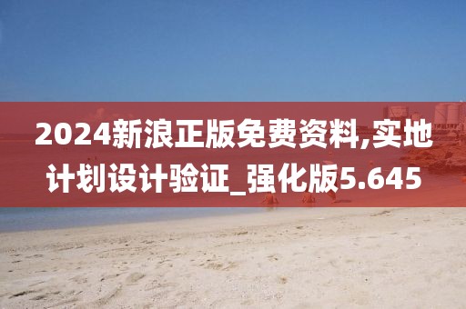 2024新浪正版免费资料,实地计划设计验证_强化版5.645