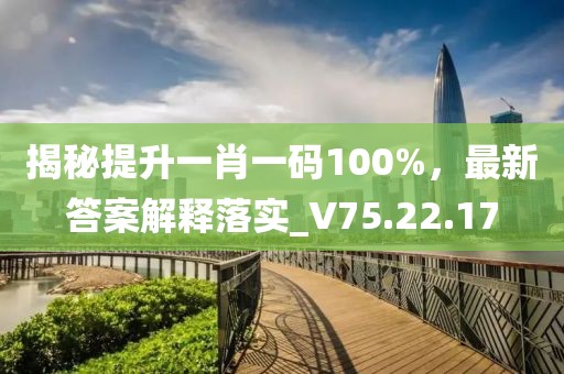 揭秘提升一肖一码100%，最新答案解释落实_V75.22.17