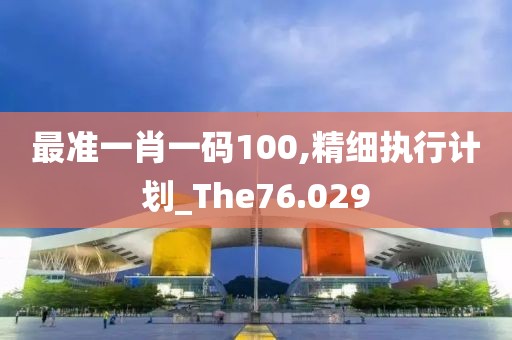 最准一肖一码100,精细执行计划_The76.029