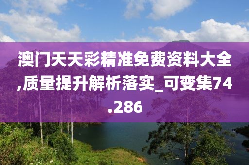 澳门天天彩精准免费资料大全,质量提升解析落实_可变集74.286