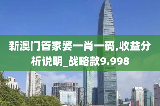 新澳门管家婆一肖一码,收益分析说明_战略款9.998