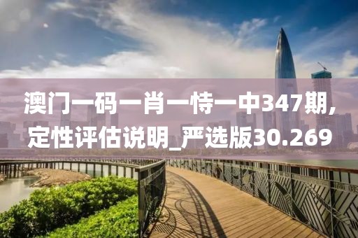 澳门一码一肖一恃一中347期,定性评估说明_严选版30.269