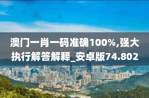 澳门一肖一码准确100%,强大执行解答解释_安卓版74.802