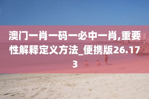 澳门一肖一码一必中一肖,重要性解释定义方法_便携版26.173