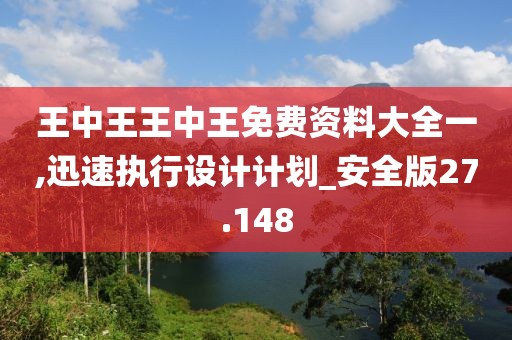 王中王王中王免费资料大全一,迅速执行设计计划_安全版27.148