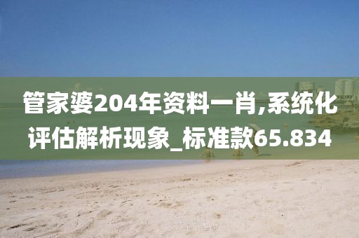 管家婆204年资料一肖,系统化评估解析现象_标准款65.834