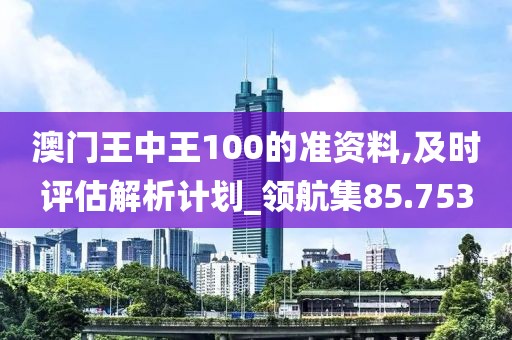 澳门王中王100的准资料,及时评估解析计划_领航集85.753