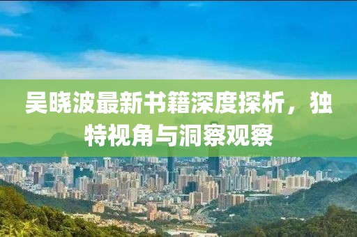吴晓波最新书籍深度探析，独特视角与洞察观察