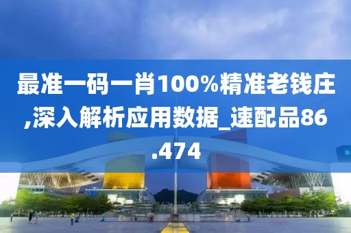 最准一码一肖100%精准老钱庄,深入解析应用数据_速配品86.474