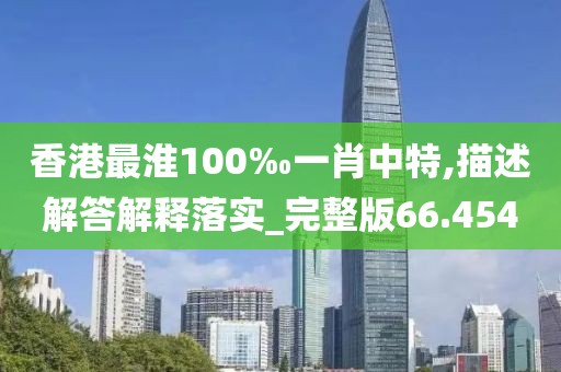 香港最淮100‰一肖中特,描述解答解释落实_完整版66.454