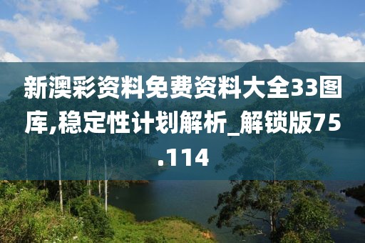 新澳彩资料免费资料大全33图库,稳定性计划解析_解锁版75.114