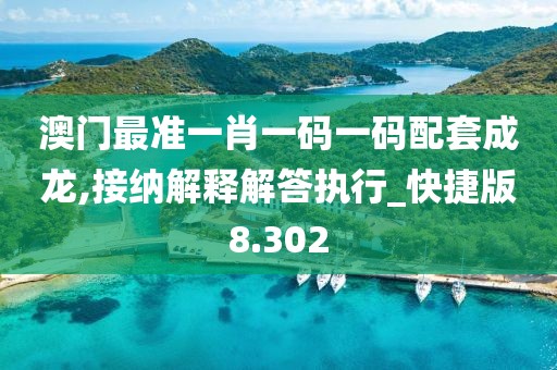 澳门最准一肖一码一码配套成龙,接纳解释解答执行_快捷版8.302