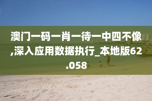 澳门一码一肖一待一中四不像,深入应用数据执行_本地版62.058