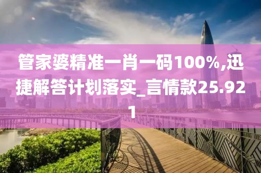 管家婆精准一肖一码100%,迅捷解答计划落实_言情款25.921