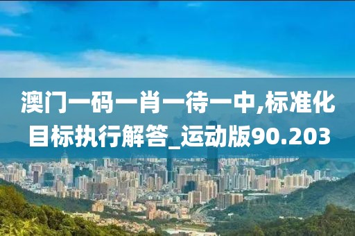 澳门一码一肖一待一中,标准化目标执行解答_运动版90.203