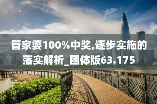 管家婆100%中奖,逐步实施的落实解析_团体版63.175