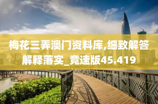 梅花三弄澳门资料库,细致解答解释落实_竞速版45.419
