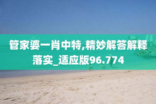 管家婆一肖中特,精妙解答解释落实_适应版96.774