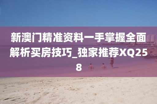 新澳门精准资料一手掌握全面解析买房技巧_独家推荐XQ258