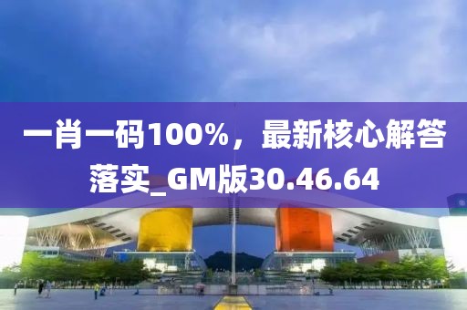 一肖一码100%，最新核心解答落实_GM版30.46.64