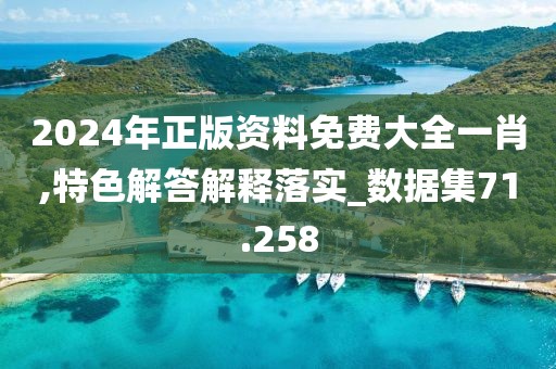 2024年正版资料免费大全一肖,特色解答解释落实_数据集71.258