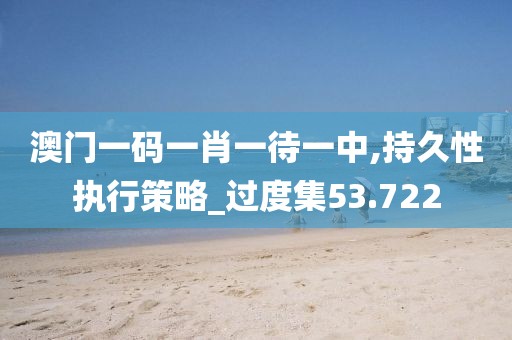 澳门一码一肖一待一中,持久性执行策略_过度集53.722