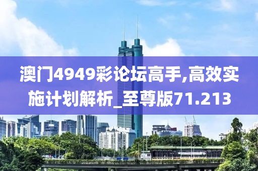 澳门4949彩论坛高手,高效实施计划解析_至尊版71.213