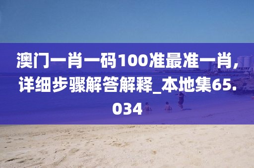 澳门一肖一码100准最准一肖,详细步骤解答解释_本地集65.034