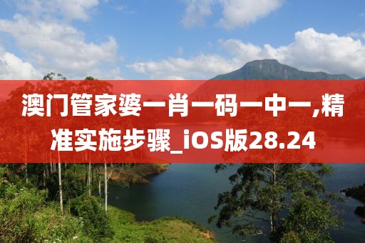 澳门管家婆一肖一码一中一,精准实施步骤_iOS版28.24