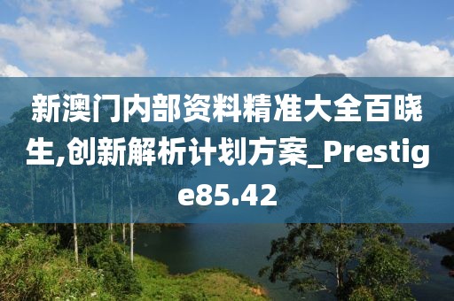 新澳门内部资料精准大全百晓生,创新解析计划方案_Prestige85.42