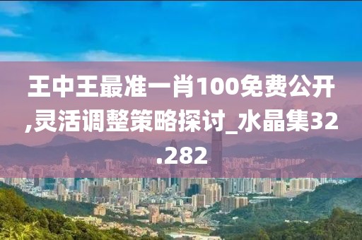王中王最准一肖100免费公开,灵活调整策略探讨_水晶集32.282