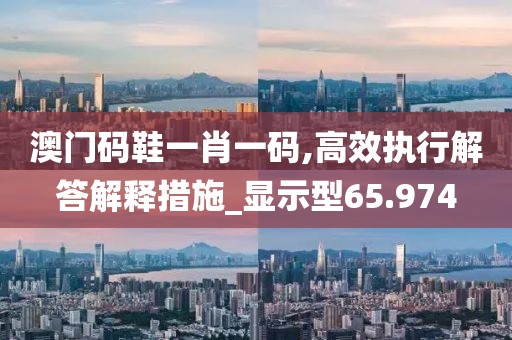 澳门码鞋一肖一码,高效执行解答解释措施_显示型65.974