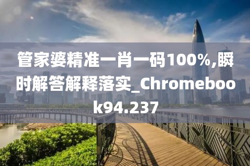 管家婆精准一肖一码100%,瞬时解答解释落实_Chromebook94.237