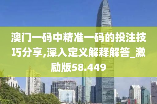 澳门一码中精准一码的投注技巧分享,深入定义解释解答_激励版58.449