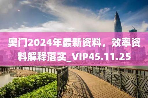 奥门2024年最新资料，效率资料解释落实_VIP45.11.25