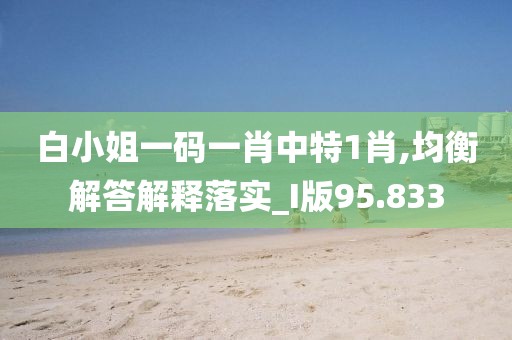 白小姐一码一肖中特1肖,均衡解答解释落实_I版95.833