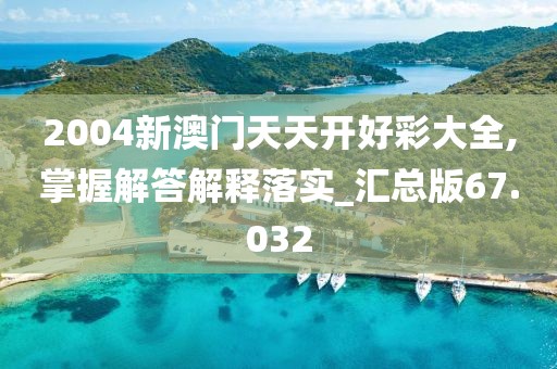 2004新澳门天天开好彩大全,掌握解答解释落实_汇总版67.032