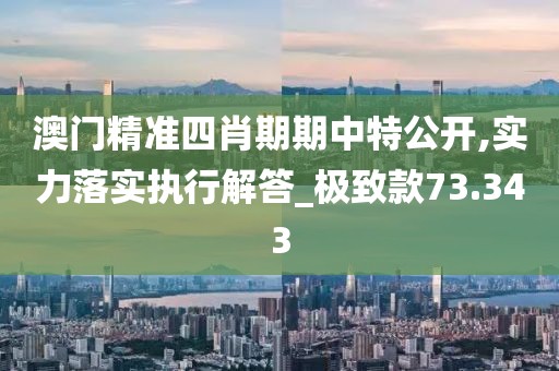 澳门精准四肖期期中特公开,实力落实执行解答_极致款73.343