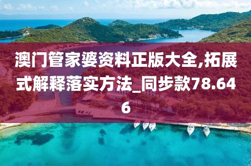 澳门管家婆资料正版大全,拓展式解释落实方法_同步款78.646