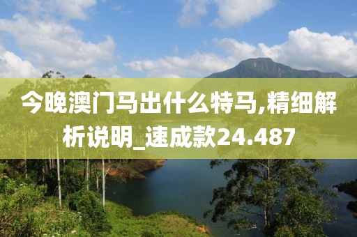 今晚澳门马出什么特马,精细解析说明_速成款24.487